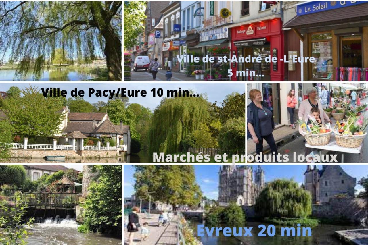 Gite La Fontaine -Cozy-1H De Paris -Jacuzzi Privatif La Boissiere (Eure) Exterior photo